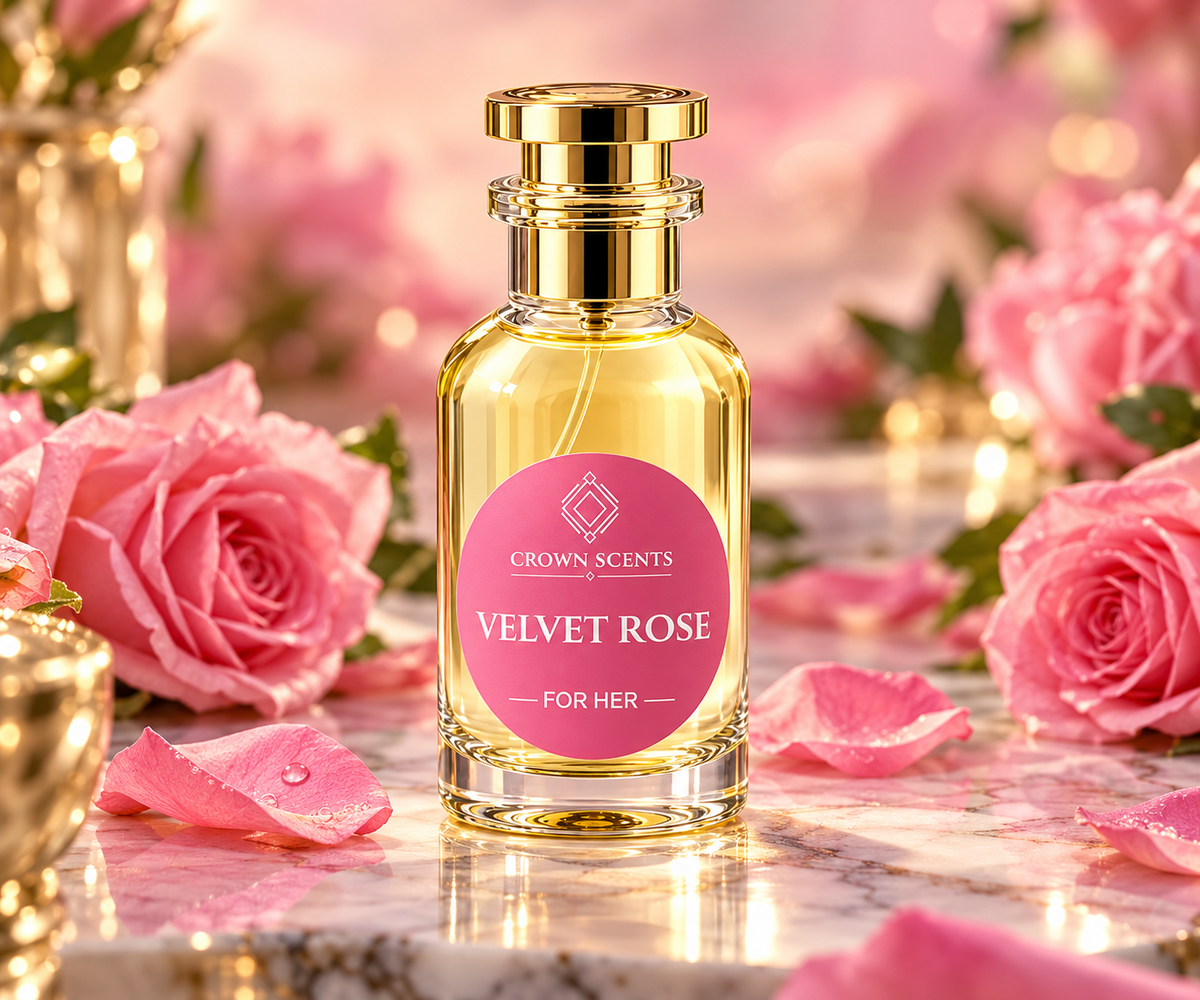Velvet Rose Perfume Bottle with Tube Box